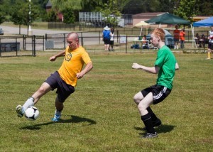 Tadhg playing football